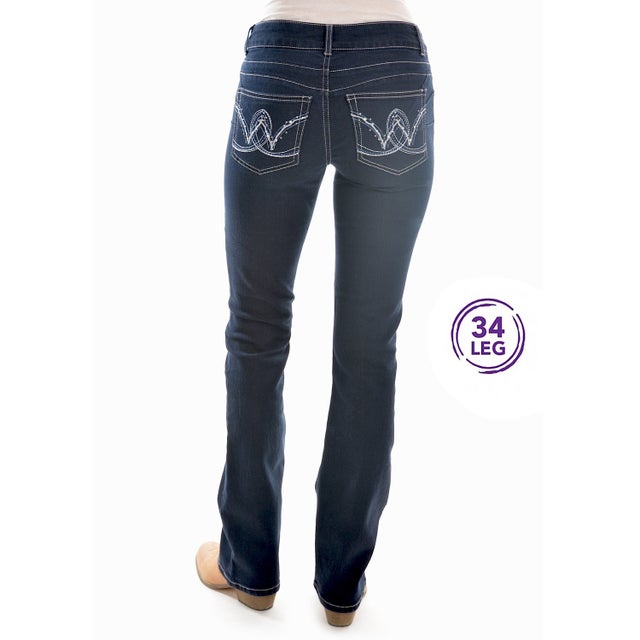 Buy Pure Western Womens Brady High Waisted Boot Cut Jean 34 Leg Midnight -  The Stable Door